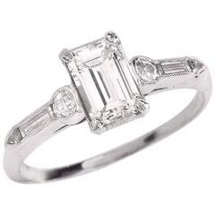 1960s Classic Diamond Platinum Engagement Ring