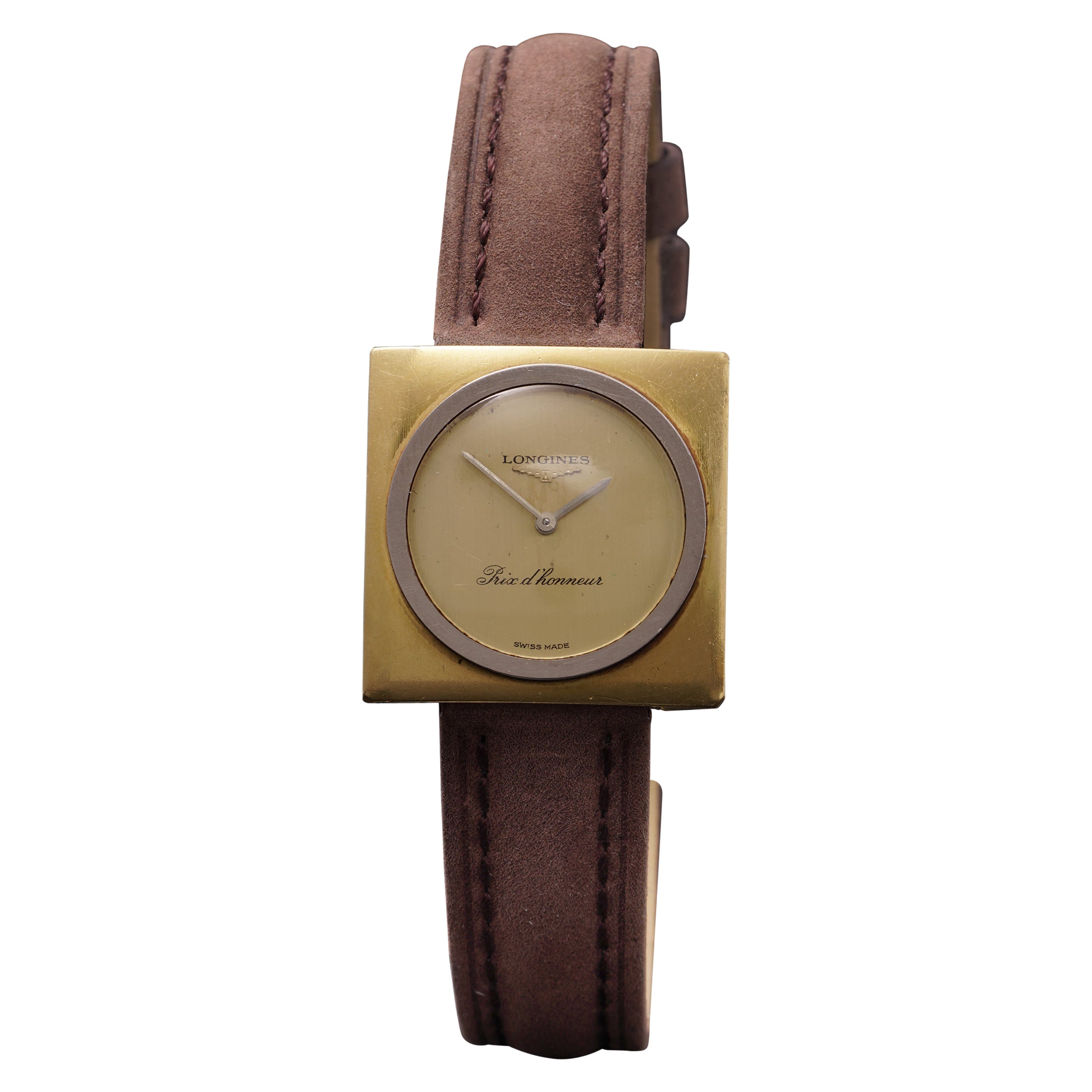 Longines Prix d’Honneur 18ct Gold Square Manual Wind Dress Watch
