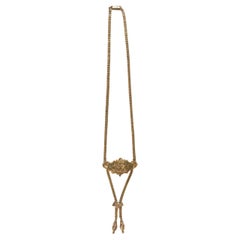 Antique Gold Dog Necklace