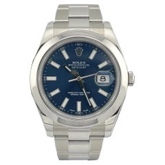 Reloj Rolex Datejust 41mm Brazalete Oyster Azul Hombre Acero Inoxidable Ref. 116300