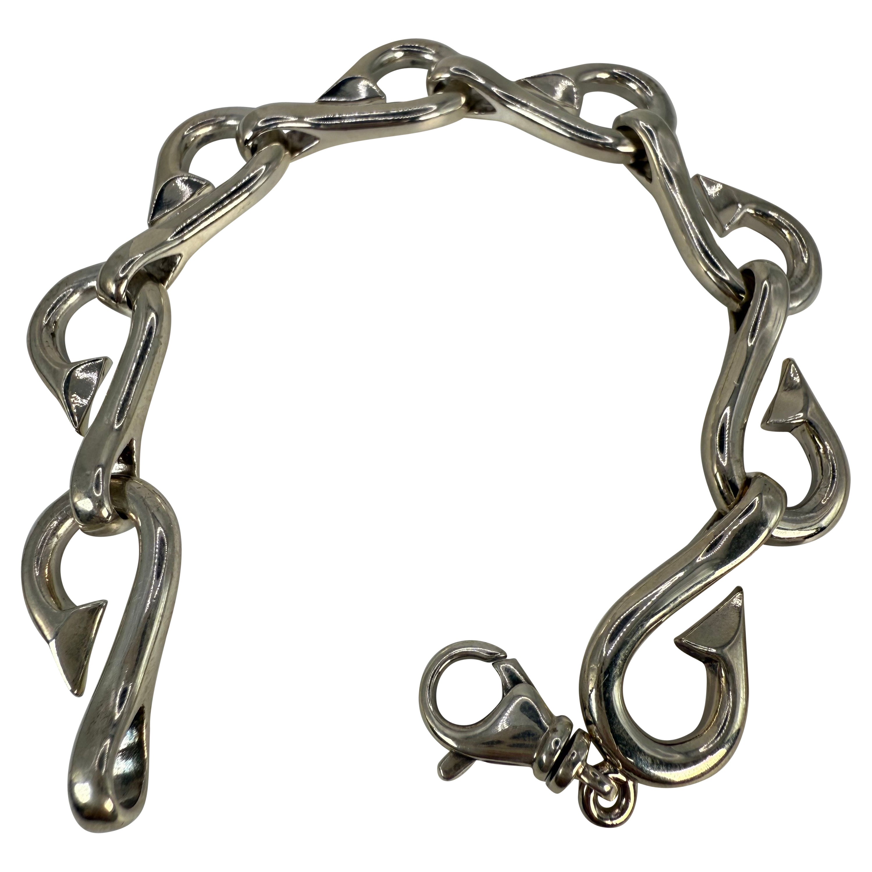 Bracciale ad amo in argento