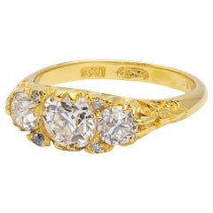 Old Cut Diamond Trinity Ring