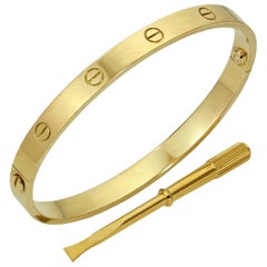 Cartier Love Yellow Gold Bangle Bracelet Box