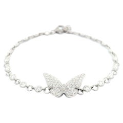 Alexander Beverly Hills 1.34ct Diamond Butterfly Bracelet 18k White Gold
