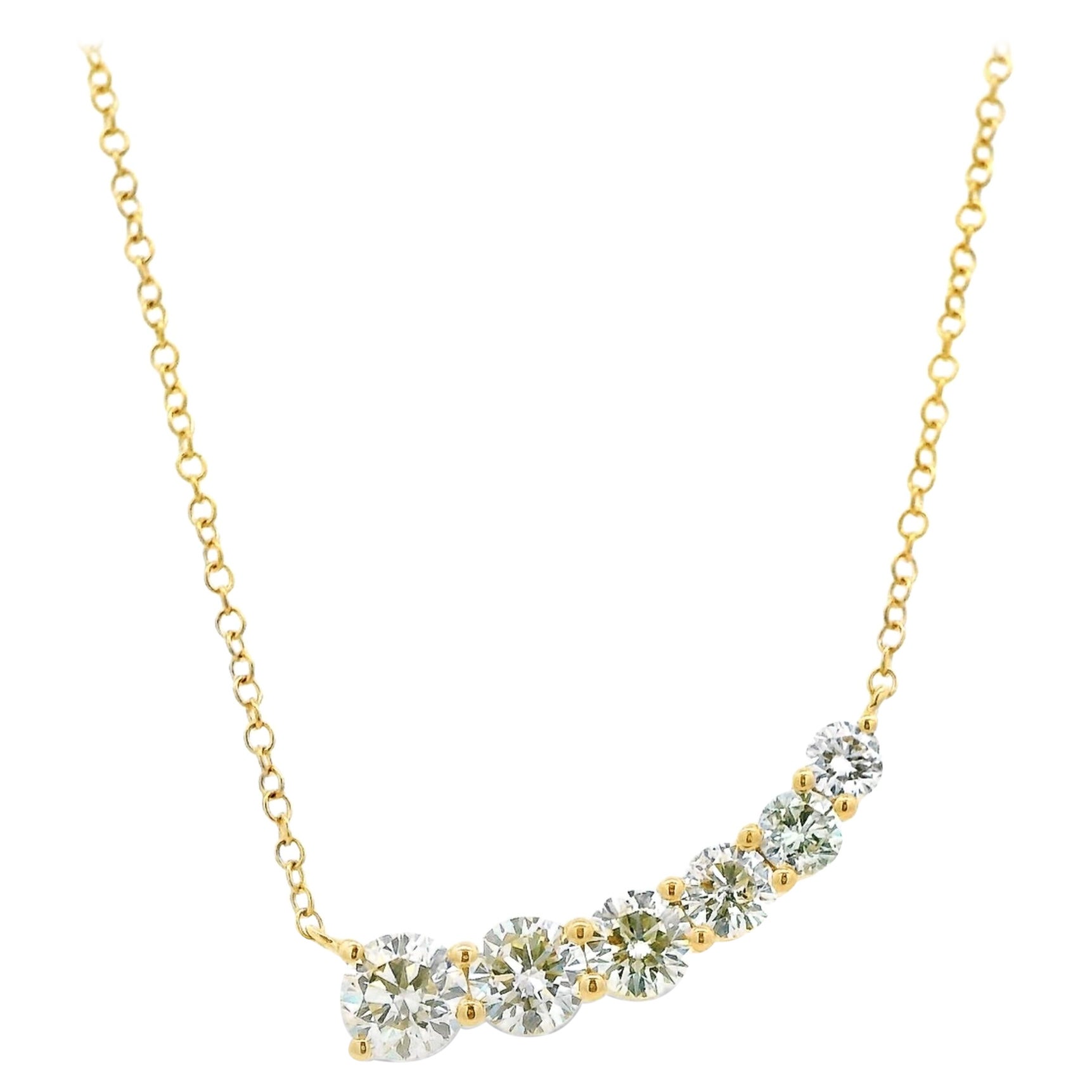 Alexander Beverly Hills 1.50ct Round Diamond Pendant Necklace 18k Yellow Gold