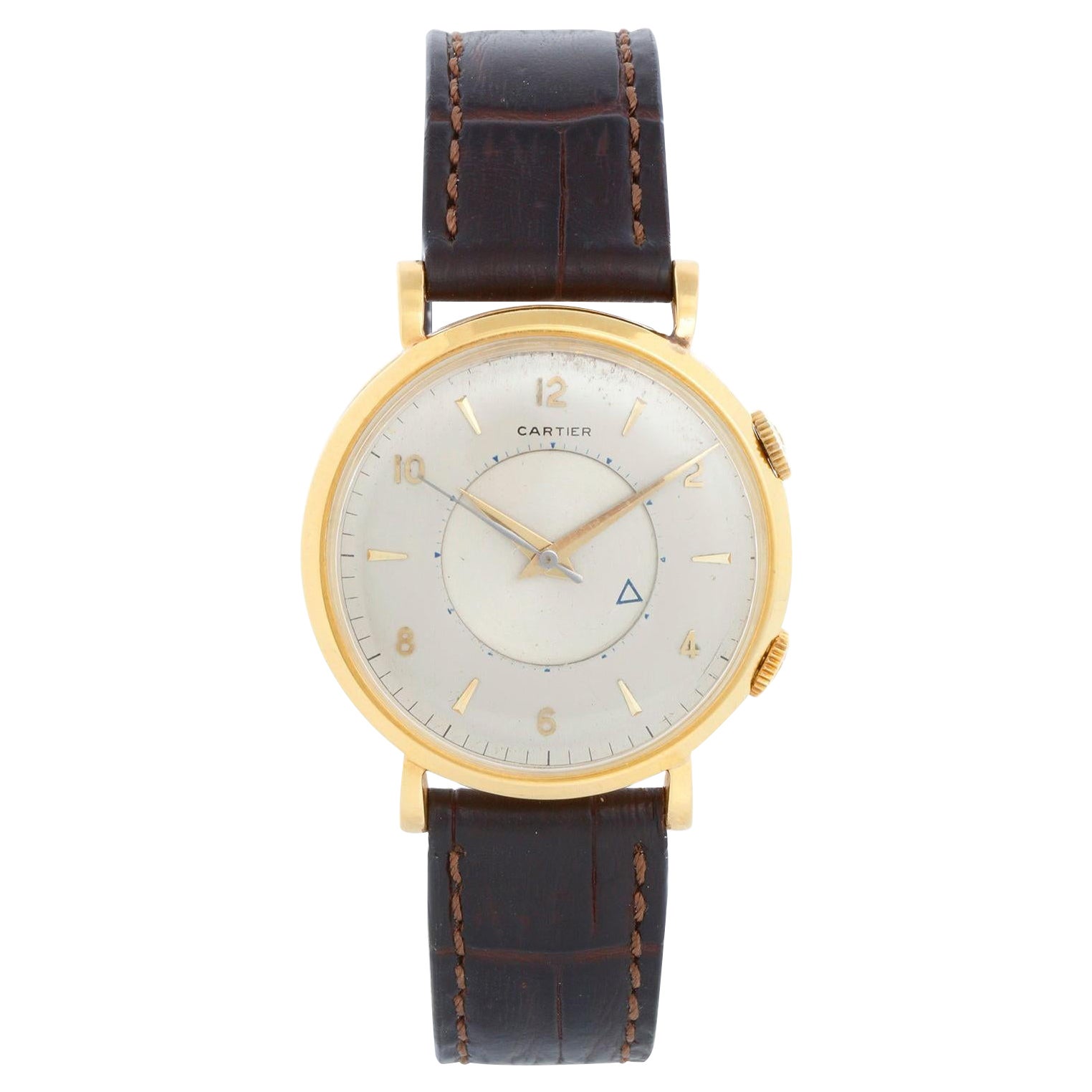 Cartier Extremely Rare 18k 'E.W.C' Alarm Watch with Hollywood Providence