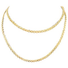 14k Solid Yellow Gold Handmade 3.4 mm Anchor Mariner Link Necklace, 24"L , 15.8G