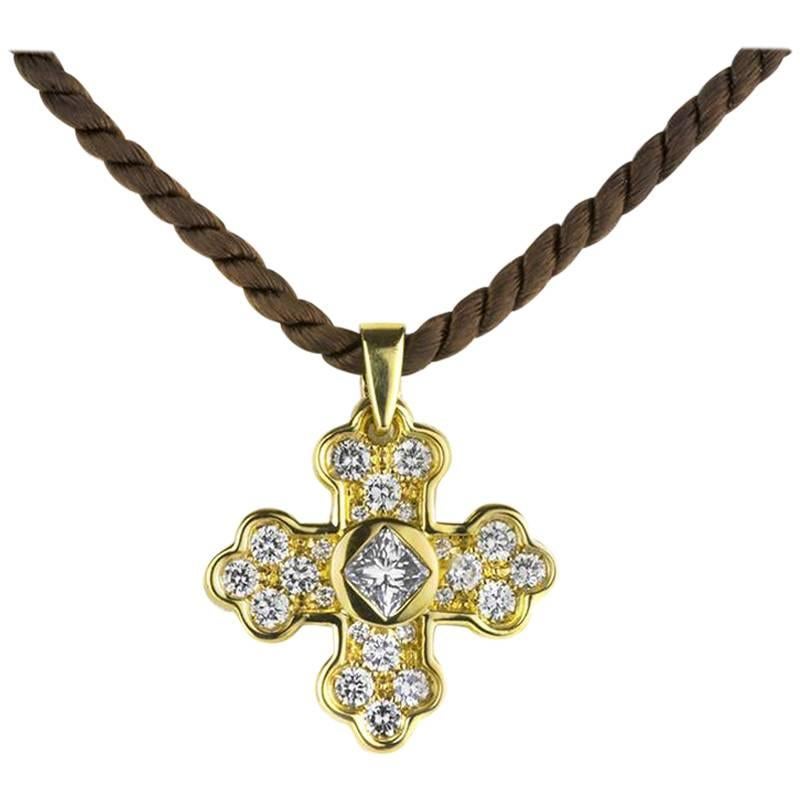Marina B Diamond Set Pendant Necklace