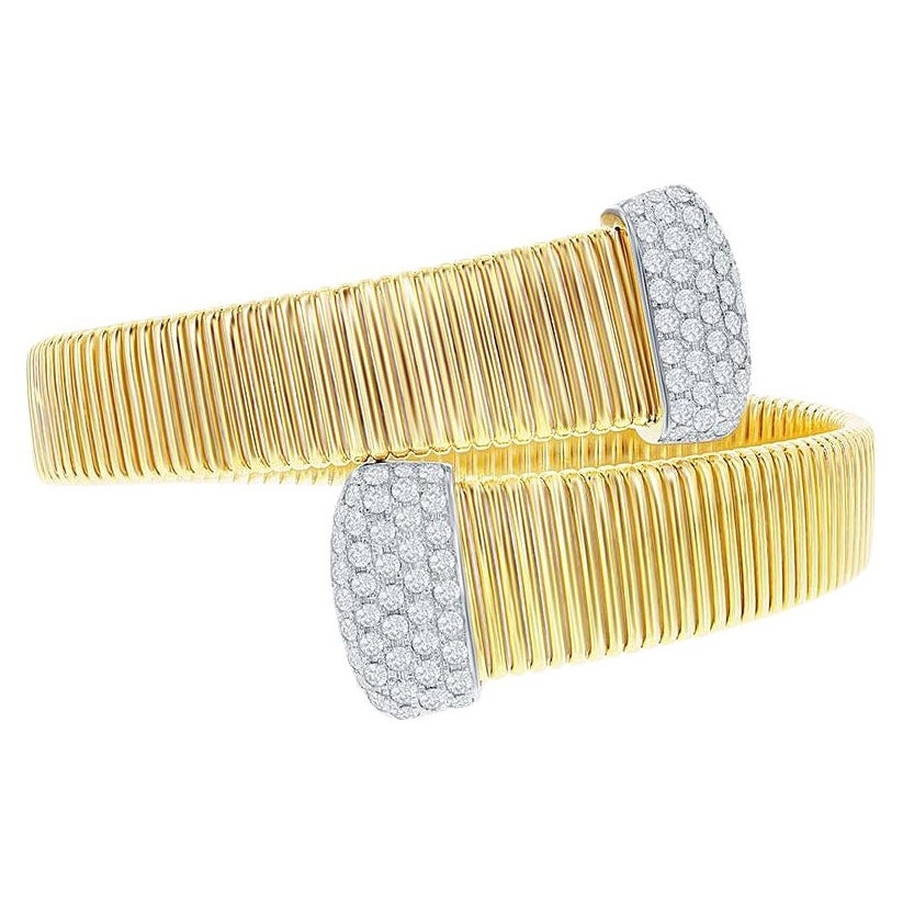 2 Carats Yellow Gold Tubogas Bangle