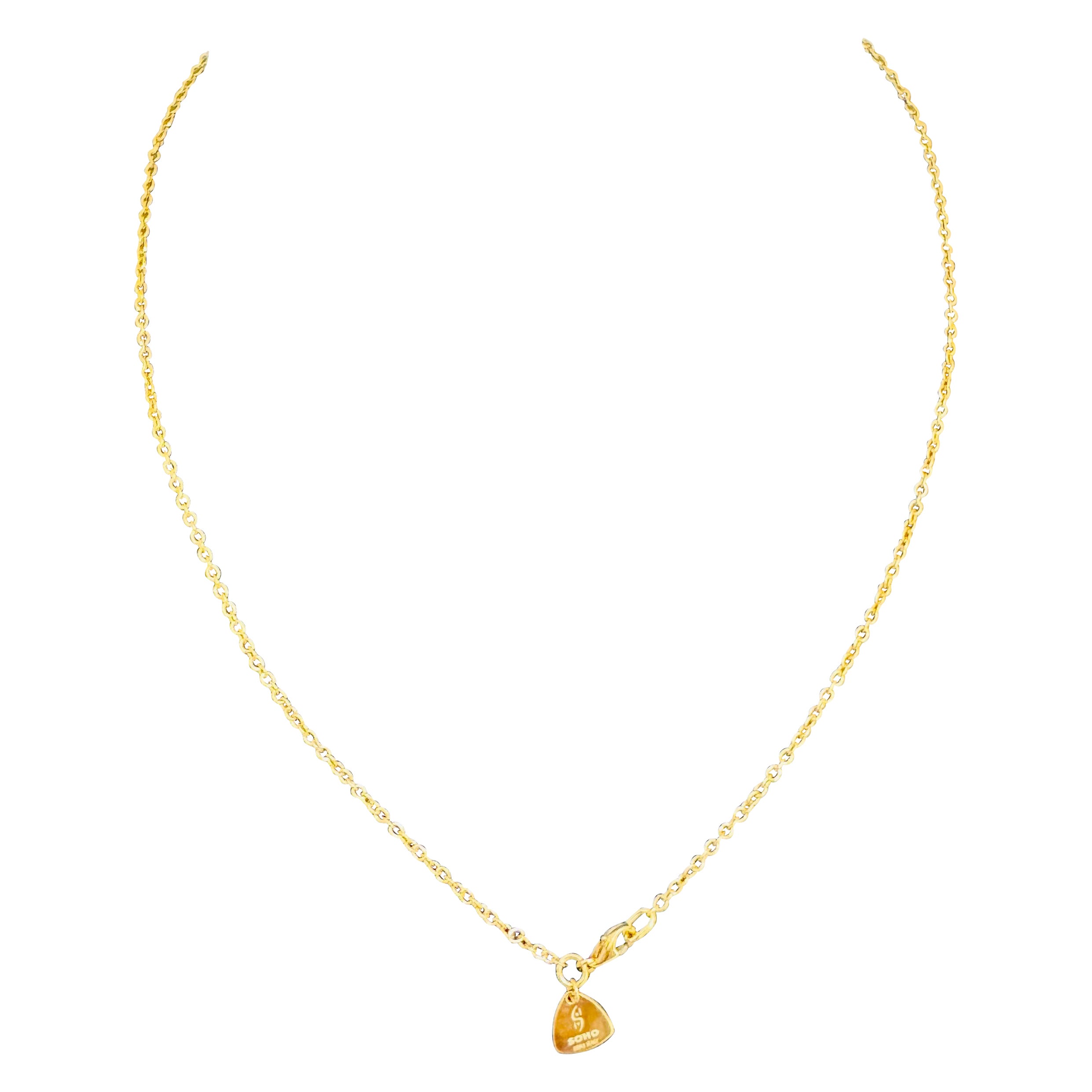 Vintage Unisex 18 Karat Yellow Gold chain Necklace, SOHO,  Italian 17", 4.2 GM