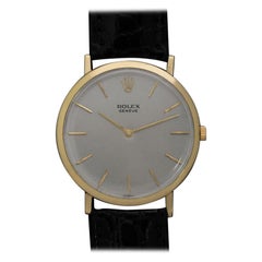 1960er Rolex Vintage Herren Ultra Thin Pre-Cellini Handgewebte Kleiduhr, Vintage