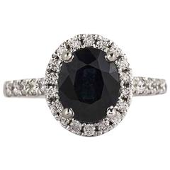 Sapphire and Diamond Ring 1.75 Carat 12