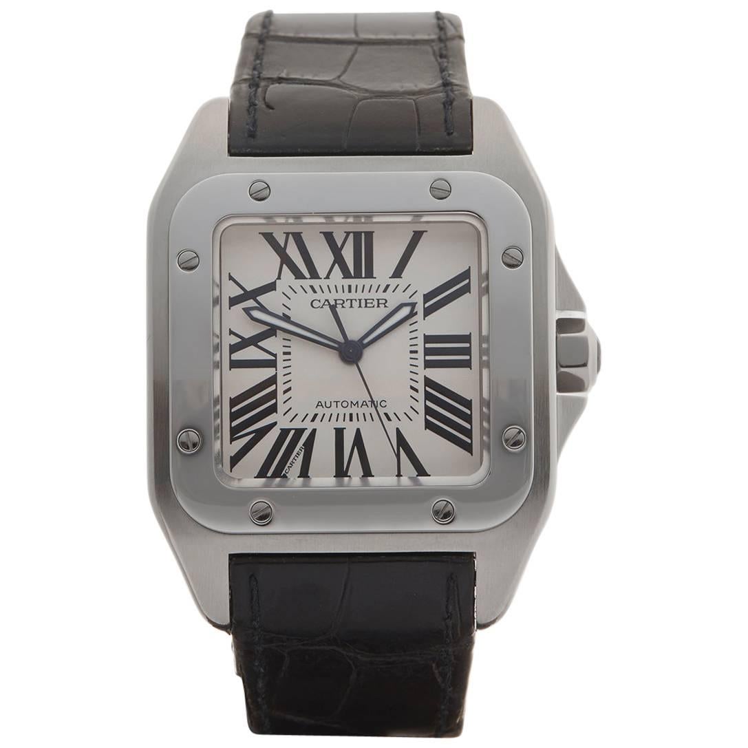 Cartier Stainless Steel Santos Automatic Wristwatch