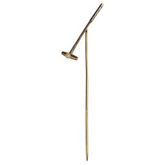 Art Deco Polo Mallet Stick Pin