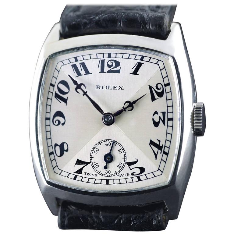 Rolex Sterling Silver Wristwatch, 1930 at 1stDibs | sterling silver wrist  watch, rolex sterling silver watch, rolex glasgow