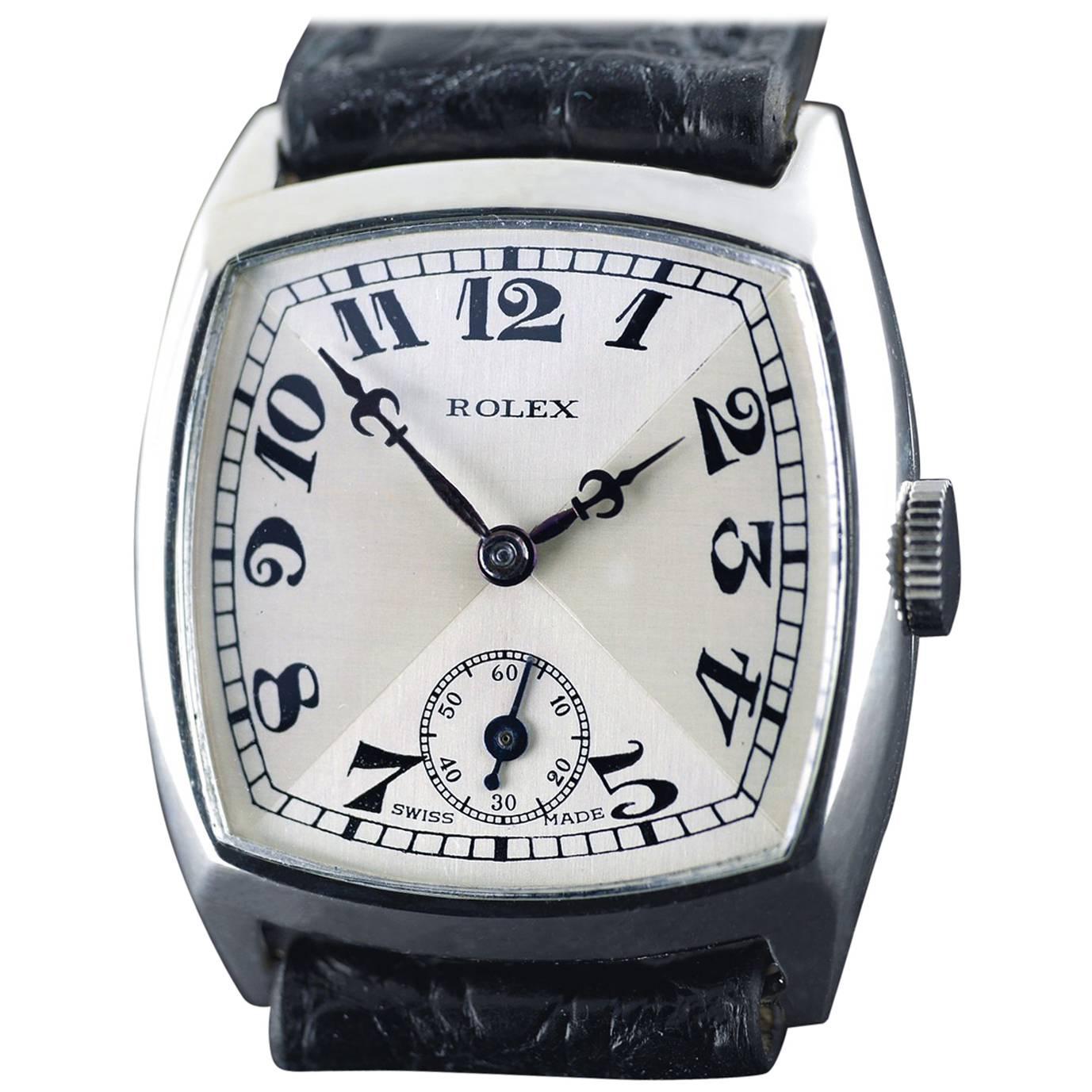Rolex Sterling Silver Wristwatch, 1930