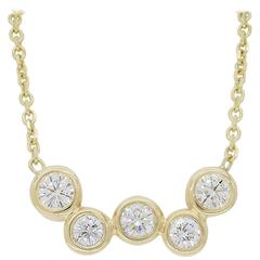Bubble Style 1.60 Carat Diamond Necklace