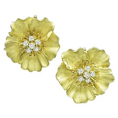Tiffany & Co 0.60ct Diamond Flower Earrings