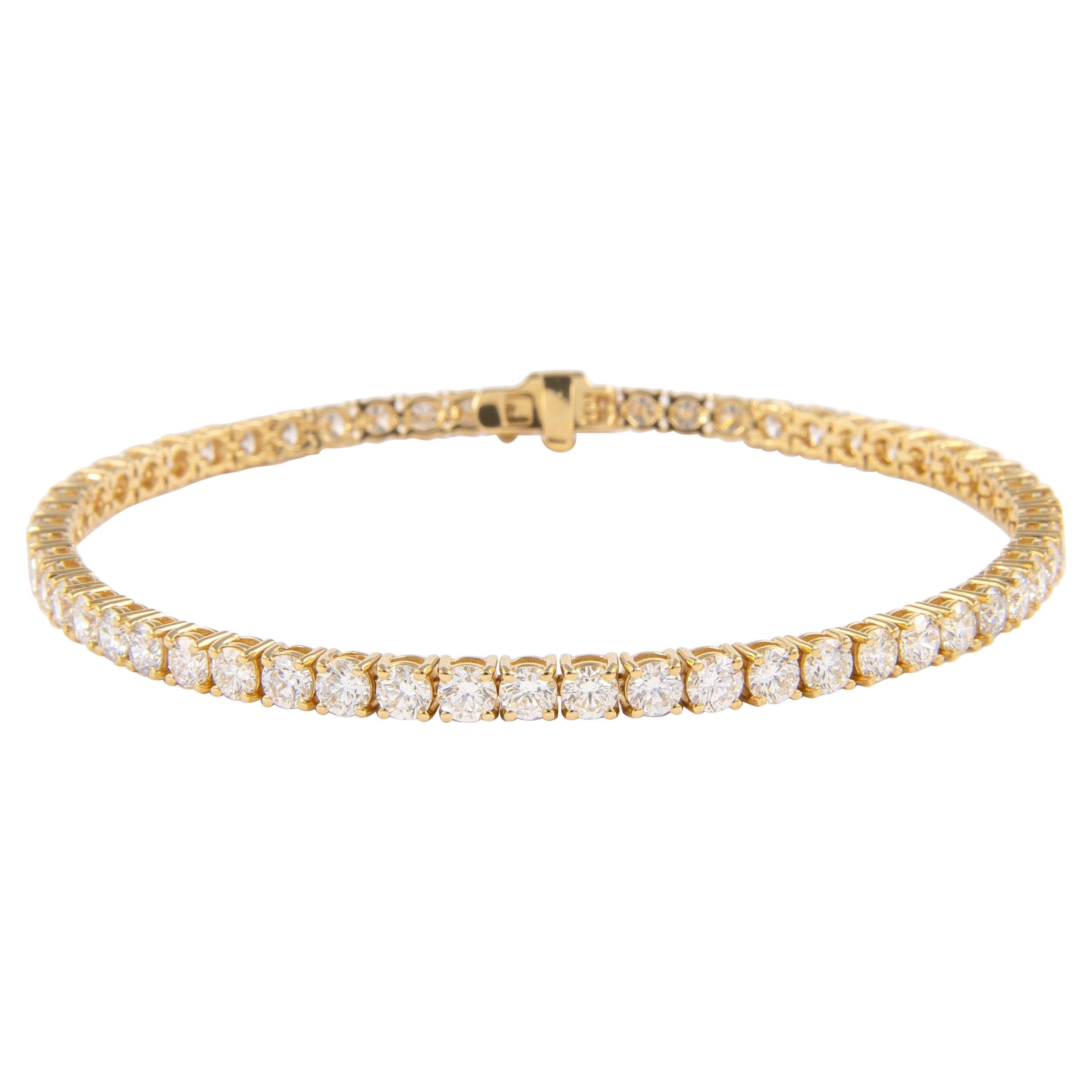 Alexander Beverly Hills Bracciale tennis con diamanti da 6,07 carati in oro giallo 18 carati