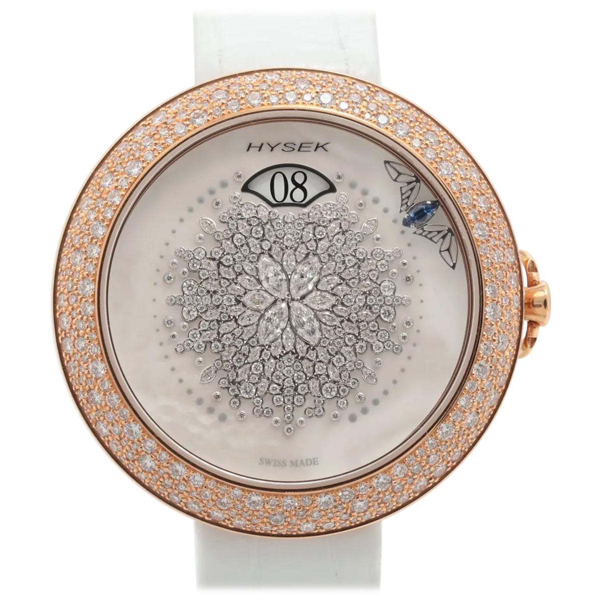 Hysek Kalysta Exotic Tale Jump Hour KA3926R95 18K Rose Gold MOP Full Diamond B&P