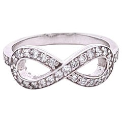0,46 Karat Unendlichkeitsdiamant-Ring aus 14 Karat Weißgold