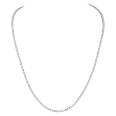 Alexander Beverly Hills 13,86 Karat runder Diamant-Tennis-Halskette aus Weißgold 24in