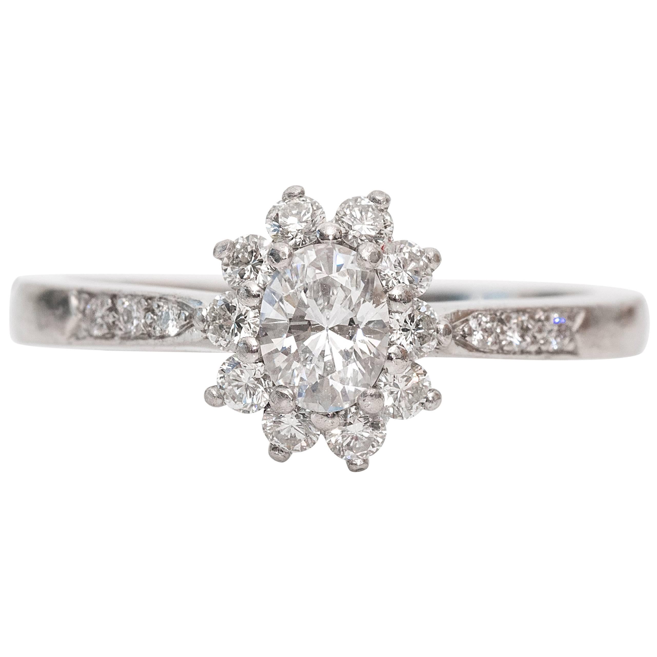 Tiffany & Co. Diamond Platinum Engagement Ring 2000s For Sale