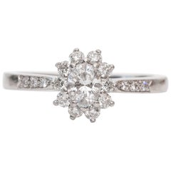 Tiffany & Co. Diamond Platinum Engagement Ring 2000s