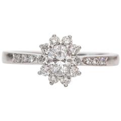 Tiffany & Co. Diamond Platinum Engagement Ring 2000s 3