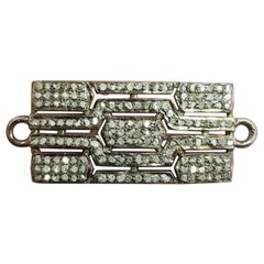 Conector para pulsera de diamantes pavé Plata 925 Bisutería hecha a mano Fornituras para conectores.
