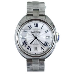 Cartier Cle De Cartier, cadran en acier inoxydable et argent 40 mm WSCL0007 non porté