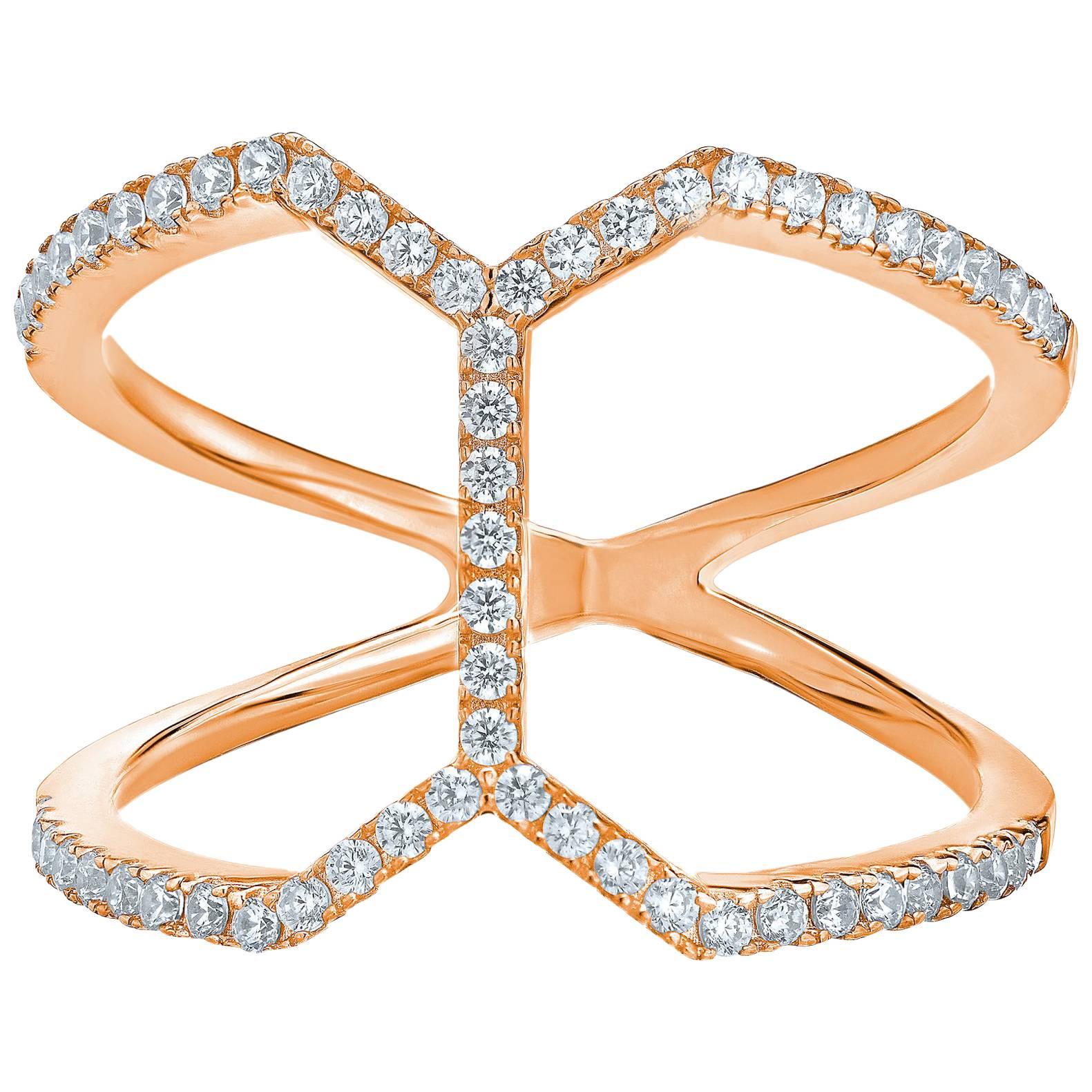 Modern Diamond Gold Ring