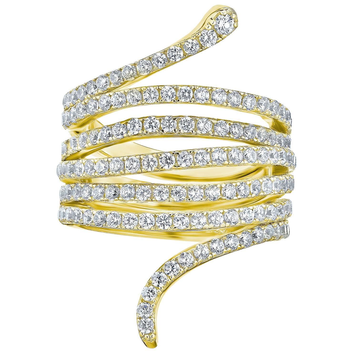 2.60 Carat Fancy Diamond Serpent Ring