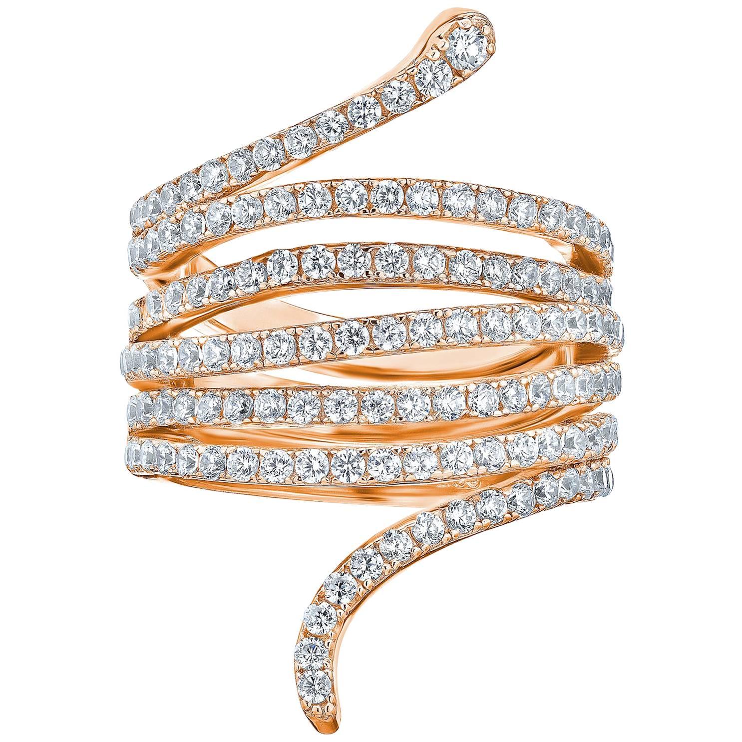 Gorgeous Diamond Rose Gold Ring