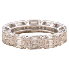 Emerald Illusion Wedding Diamond Ring 14k Solid Gold (Certified)