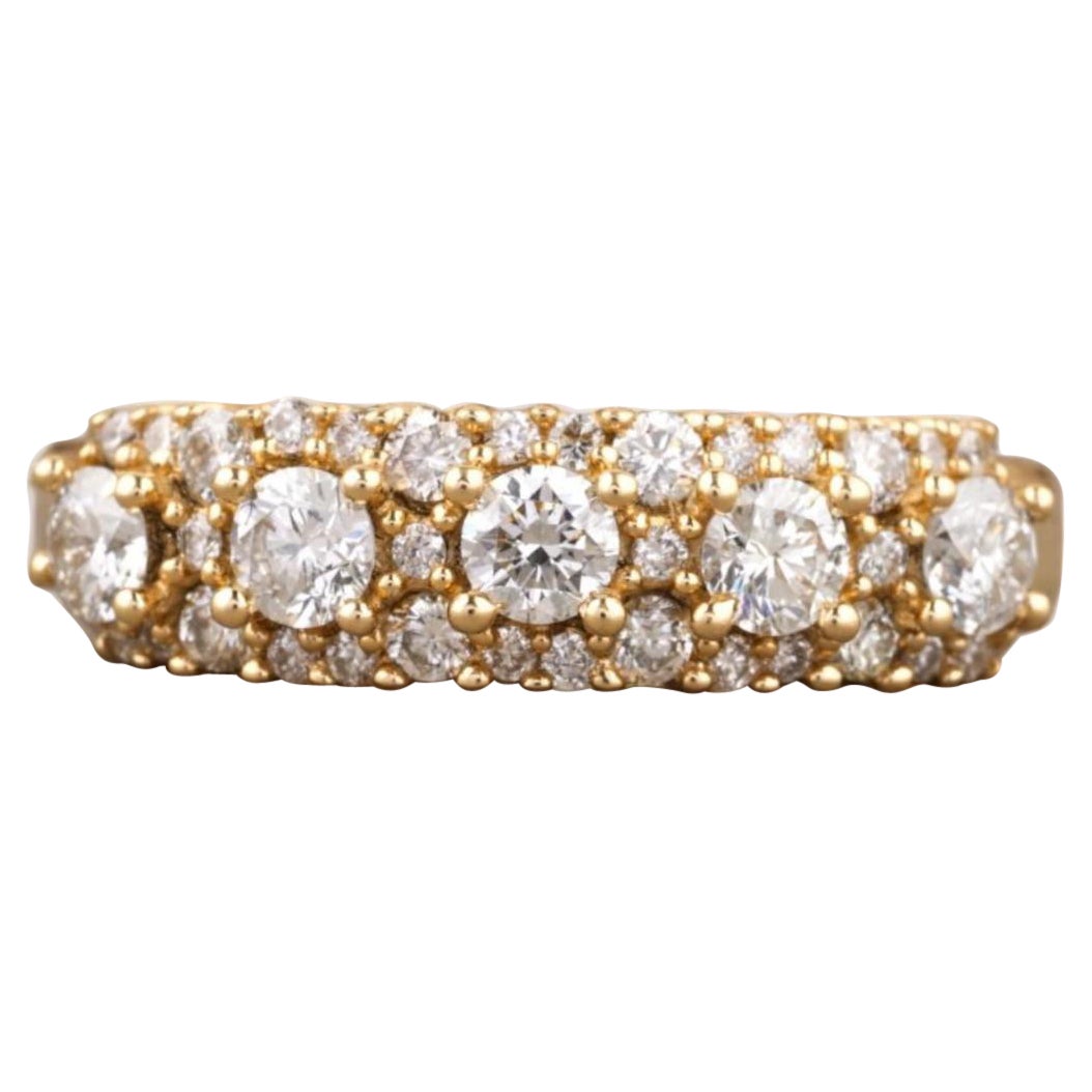Anillo Solitario Eterno de Diamantes en Oro Macizo de 14 K (Certificado)