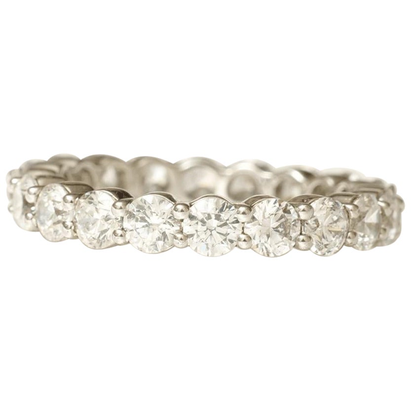 Round Diamond Eternity Band Ring 14k Solid Gold (Certified)