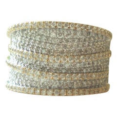 Wide Eternity Band Statement Ring in 14K Solid Gold (Certified)