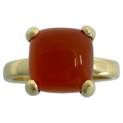 Tiffany & Co. Paloma Picasso Orange Chalcedony Sugar Stack Loaf 18k Gold Ring