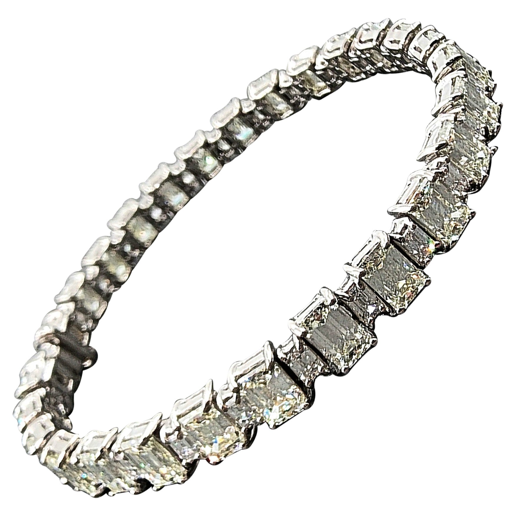 Pulsera talla esmeralda y baguette 17,55 ct