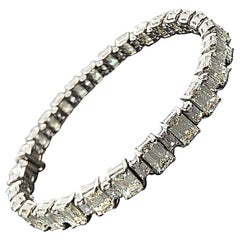 17.55 Karat Smaragdschliff & Baguette-Armband