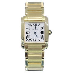 Cartier Tank Francaise Midsize 18k Yellow Gold Ladies Quartz Watch W50003N2 1821