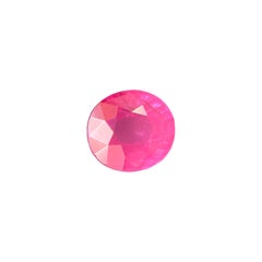 Certified Natural Velvety Neon Pink Orangy Oval Eye Clean Mahenge Spinel