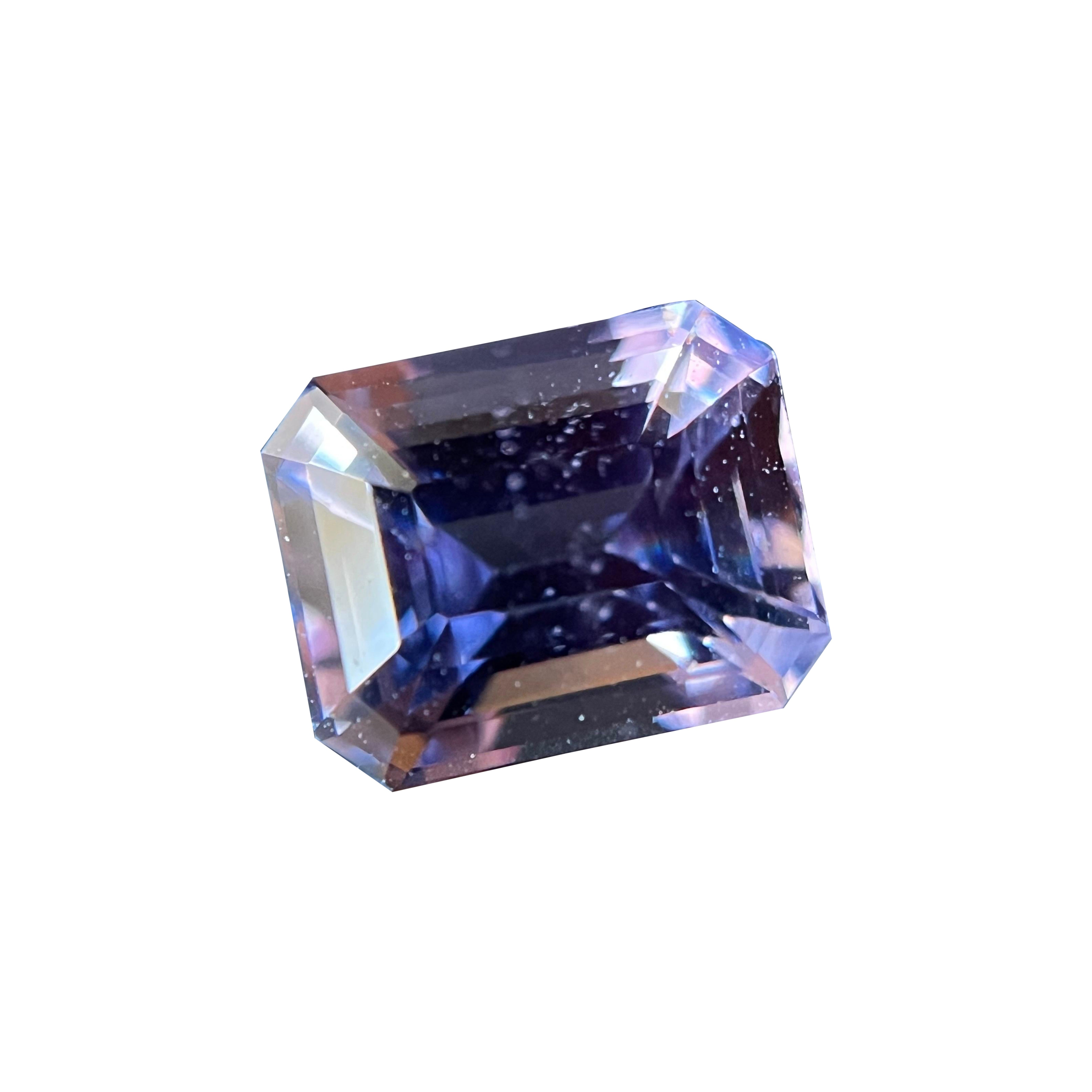 Certified Natural Unheated Lavender Violet Sapphire Good Fire Nearly Loupe Clean