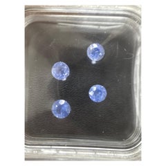 Natural 1.66 Carat Burma No Heat Round Cut Blue Sapphire Layout