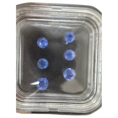 Natural 3 Carat Burma No Heat Round Cut Blue Sapphire Layout