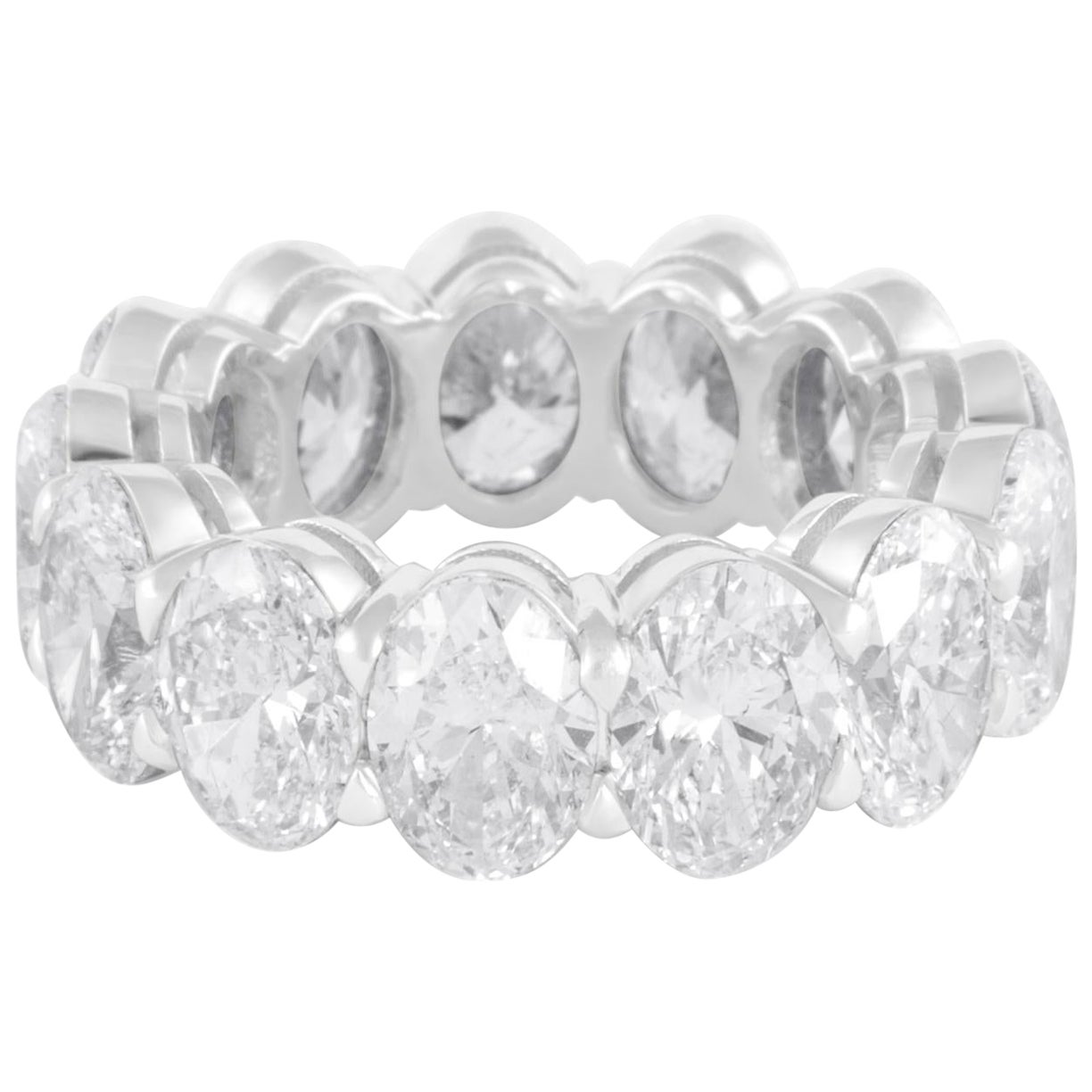 Alexander Beverly Hills Bracelet éternel en diamant ovale de 13,15ct en or blanc 18k 6,5