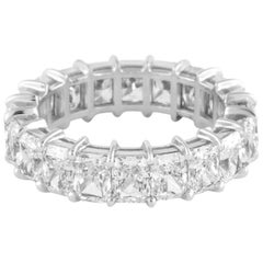 Alexander of Beverly Hills 6.20ct D/E VVS Radiant Diamond Eternity Band 18k 6.25