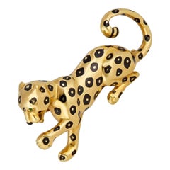 Vintage Cartier Panther Brooch, 18k Yellow Gold