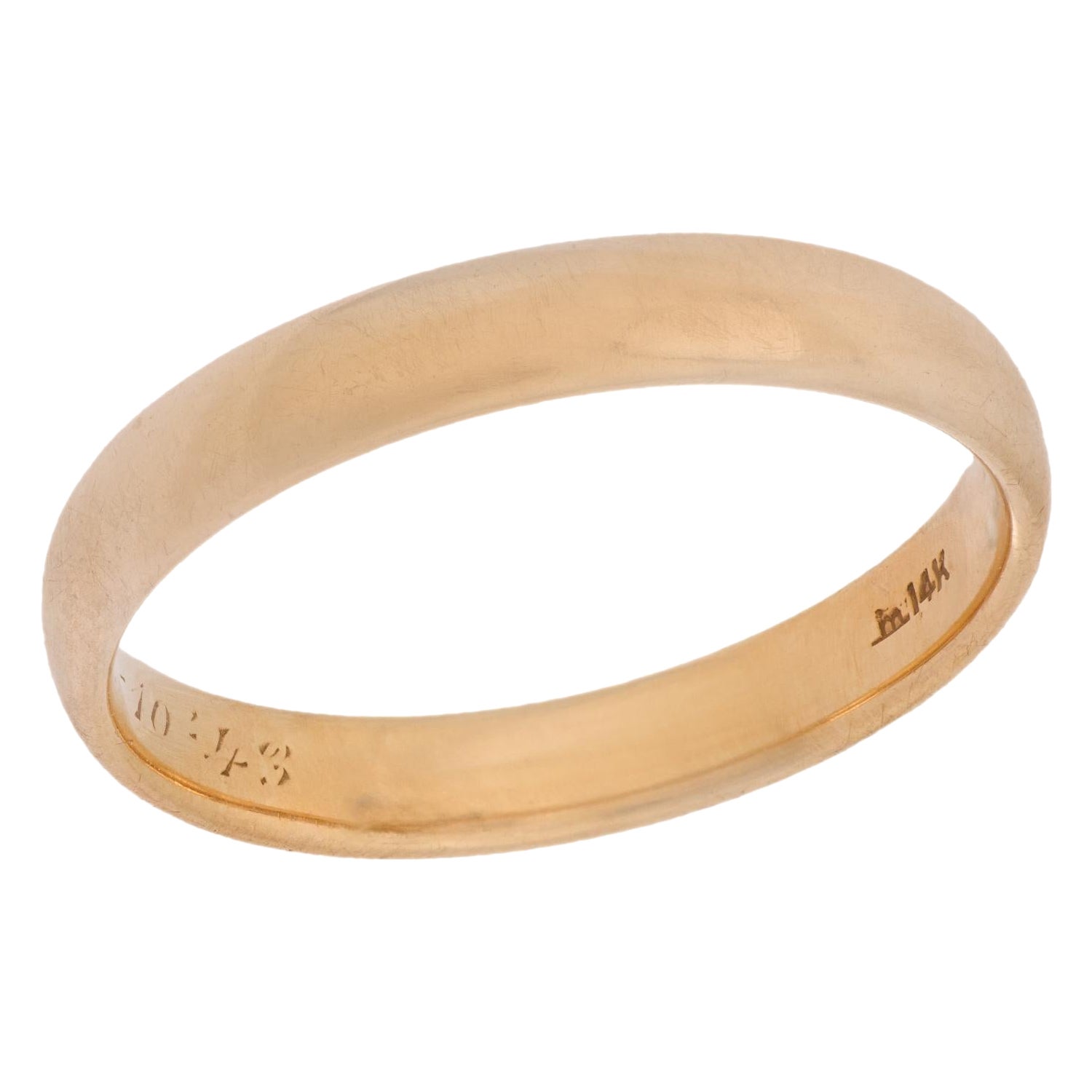 Alianza de oro amarillo 14k retro